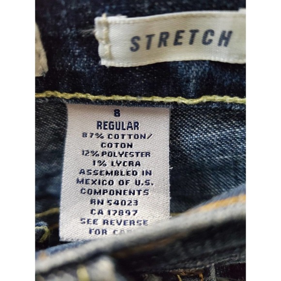 Old Navy Women's Blue Denim Cotton Mid Rise Regular Stretch Jeans Pants Size 8 - Picture 6 of 12